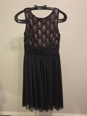 Jessica Howard Black Lace Bodice Midi Dress